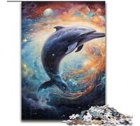 Puzzle 1000 pièces pour Adultes Galaxy Dolphin Jigsaw Activité à Domicile pour Les Vacances, Les Anniversaires et Les soirées de Jeux en Famille (Taille : 50x75cm)