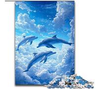 Puzzle 1000 pièces pour Adultes Galaxy Dolphin, Puzzles stimulants, œuvres d'art, décoration, Jouet Intelligent pour Jeux d'intérieur en Famille (Taille 26x38cm)