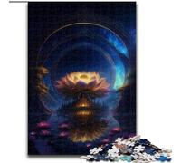 Puzzle 1000 pièces pour Adultes Galaxy Fantasy Lotus en Bois, Jeu interactif Familial, Cadeau Casse-tête, Jouet éducatif 1000 pièces(50x75cm)