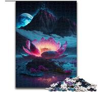 Puzzle 1000 pièces pour Adultes Galaxy Fantasy Lotus Puzzle Activité de cohésion familiale, Cadeau Unique pour Les fêtes et Les Anniversaires (Taille : 26x38cm)