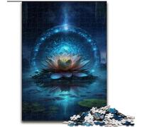Puzzle 1000 pièces pour Adultes Galaxy Fantasy Lotus Puzzle pour s'amuser en Famille Parfait pour Les Vacances, Les soirées de Jeux interactives (Taille : 50x75cm)