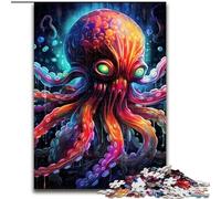 Puzzle 1000 pièces pour Adultes Galaxy Octopus en Bois, décoration idéale pour la Maison ou Le Bureau, Cadeau de Noël idéal 50x75cm, décoration Artistique DIY, Cadeau d'anniversaire idéal