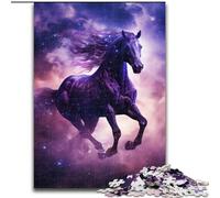 Puzzle 1000 pièces pour Adultes Galaxy Purple Horse Puzzle Parfait pour s'amuser en Famille à Noël, Thanksgiving, Les Anniversaires et Pâques (Taille : 50x75cm)