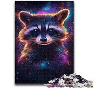Puzzle 1000 pièces pour Adultes Galaxy Raccoon, Jeu Stimulant et Familial avec pièces entièrement emboîtables de Formes aléatoires 50x75cm