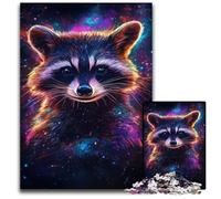 Puzzle 1000 pièces pour Adultes Galaxy Raccoon, Puzzle Difficile pour Adultes, Jeu Familial interactif, défi cérébral, Jouet éducatif 50x75cm/19,68x29,52 Pouces