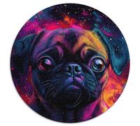 Puzzle 1000 pièces pour Adultes Galaxy Raccoon, Puzzle Rond 1000 pièces pour Adultes, Casse-tête éducatif, décoration Artistique pour la Maison et Le Bureau, 14 Ans et Plus, 1000 pièces (67,5x67,5cm)
