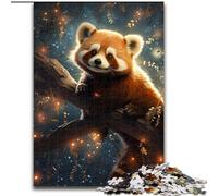 Puzzle 1000 pièces pour Adultes Galaxy Red Panda Puzzle en Carton, Jeu d'activités familiales, décoration Murale 1000 pièces(26x38cm)
