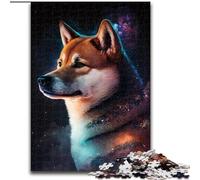 Puzzle 1000 pièces pour Adultes Galaxy Shiba Inu en Bois, pour Adolescents à partir de 14 Ans, décoration d'intérieur 50x75cm pour Adolescents et familles, Cadeau de Noël idéal