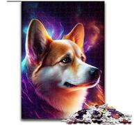Puzzle 1000 pièces pour Adultes Galaxy Shiba Inu en Carton, pour Les Anniversaires, Les fêtes, Les décorations de fête Spatiale 1000 pièces(26x38cm)