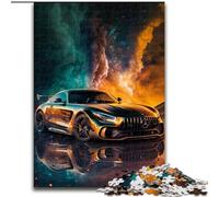 Puzzle 1000 pièces pour Adultes Galaxy Sports Car Jigsaw en Carton, Interaction familiale et défi cérébral, Défi d'activité familiale 1000 pièces(26x38cm)