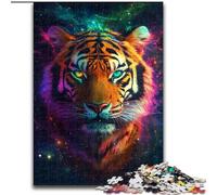Puzzle 1000 pièces pour Adultes Galaxy Tiger en Bois, Cadeau pour Hommes et Femmes, idéal pour Tous Les Jours et Occasions spéciales(50x75cm)