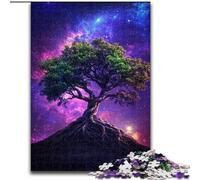 Puzzle 1000 pièces pour Adultes Galaxy Tree of Life Jigsaw pour Les Adolescents, Les Couples et Les Amis pour Les Anniversaires, Noël (Taille : 50x75cm)