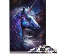 Puzzle 1000 pièces pour Adultes Galaxy Unicorn Puzzles en Bois Puzzles Challenge Toy Puzzle pour Adultes 1000pcs (75x50cm)