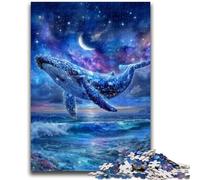 Puzzle 1000 pièces pour Adultes Galaxy Whale Staycation Kill Time avec pièces entièrement emboîtables de Formes aléatoires 26x38cm