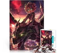 Puzzle 1000 pièces pour Adultes Garçon d'anime chevauchant Un Dragon Jeu de Quiz Décoration Murale, Cadeaux Uniques pour Anniversaire et Noël 38x26cm