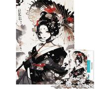 Puzzle 1000 pièces pour Adultes Geisha Beauté Aide à exercer Le Cerveau et à améliorer la mémoire Jeu éducatif pour Les 14 Ans et Plus (38x52cm)