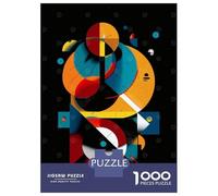 Puzzle 1000 Pièces pour Adultes Geometric Orbit - Modern Abstract in Motion Puzzles pour Adultes - Décoration Murale - Niveau De Difficulté : Difficile, Très Difficile Et Stimulant 38x26cm/1000pcs