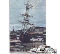 Puzzle 1000 pièces pour adultes 'gestrandetes Boot in Fecam Paperboard Puzzles Family Decoration 1000pcs (38x26cm)