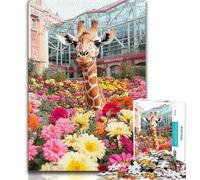 Puzzle 1000 pièces pour Adultes Girafe 1000 pièces pour Adultes, Jeu Stimulant pour Toute la Famille pour Femmes, Cadeaux pour Hommes (Taille 75x50cm)