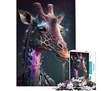 Puzzle 1000 pièces pour Adultes Girafe Jeu éducatif Mythique Défi d'intelligence Jouet addictif Cadeau Amusant Activités familiales (Dimensions 38x52cm)