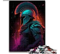Puzzle 1000 pièces pour Adultes Gladiateur néon coloré en Bois, Parfait pour Une décoration DIY ou Un Cadeau d'anniversaire. Jeu de réflexion pour Adolescents, Cadeau de Vacances idéal.