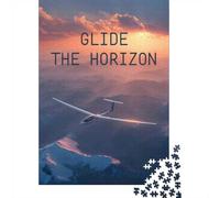 Puzzle 1000 pièces pour Adultes, Glide The Horizon - Glider and Sunset