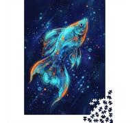 Puzzle 1000 pièces pour Adultes, Glowing Fish in Deep Blue Water