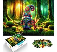 Puzzle 1000 pièces pour Adultes Gnomes, ami du Matin Jeu Familial Anti-Stress Défi Difficile Convient aux Couples 75x50cm