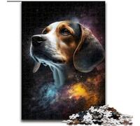 Puzzle 1000 pièces pour Adultes Golden Beagle en Bois, pour Noël, Halloween, Pâques et Le Nouvel an(50x75cm)