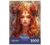 Puzzle 1000 Pièces pour Adultes Golden Crowned Princess Puzzle Casse-tête Difficile, Idéal comme Cadeau pour Toute La Famille 52x38cm/1000pcs