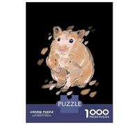 Puzzle 1000 Pièces pour Adultes Golden Hamster Portrait Puzzles pour Adultes Analyse Et Logique Liste De Souhaits avec Le Père Noël Cadeaux Uniques pour Un Anniversaire Et Noël 52x38cm/1000pcs
