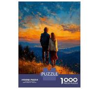 Puzzle 1000 Pièces pour Adultes Golden Horizon - Together Beyond The Silence Puzzle pour Adultes Jeu Manuel Décoration Murale pour Les Joueurs 38x26cm/1000pcs