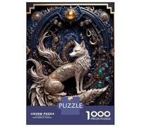 Puzzle 1000 Pièces pour Adultes Golden Nine Tailed Fox Puzzle Jeux Amusants Une Œuvre d'art Offrez-Le en Cadeau À Toute La Famille 70x50cm/1000pcs