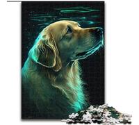 Puzzle 1000 pièces pour Adultes Golden Retriever, idéal pour s'amuser en Famille à Noël, Thanksgiving, Les Anniversaires et Pâques (Taille : 50x75cm)