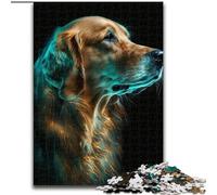 Puzzle 1000 pièces pour Adultes Golden Retriever, Jeu interactif Familial, idéal pour Les Adolescents, Cadeau Casse-tête (Taille : 50x75cm)