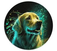 Puzzle 1000 pièces pour Adultes Golden Retriever rêveur, idéal pour Une soirée de Jeux en Famille, Une décoration d'intérieur et Un entraînement cérébral, 67,5 x 67,5 cm