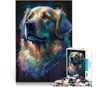 Puzzle 1000 pièces pour Adultes Golden Retriever Style 6 Entraînez Votre Cerveau et Vos Mains Cadeau Amusant 38x26cm