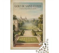 Puzzle 1000 pièces pour Adultes, Golf de Saint-Cloud Vintage Poster