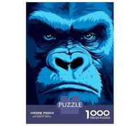 Puzzle 1000 Pièces pour Adultes Gorilla Look Pixel Art Puzzle Adulte - Jeu De Réflexion - Vacances À La Maison - Tuer Le Temps - Faire Travailler Son Cerveau 52x38cm/1000pcs