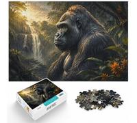 Puzzle 1000 pièces pour Adultes, Gorilla Portrait in Forest | Pour un loisir intérieur plus long : ce puzzle 1000 pièces adulte convient aux soirées et aux w nds.