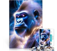 Puzzle 1000 pièces pour Adultes Gorille Mystique Réduction du Stress intéressante Chaque pièce est Unique - Jeu Familial Stimulant et Amusant 75x50cm