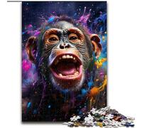 Puzzle 1000 pièces pour Adultes, gorilles colorés, en Carton, Jeu Familial interactif, décoration d'intérieur, défi cérébral, Cadeau 1000 pièces(26x38cm)