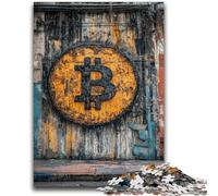 Puzzle 1000 pièces pour Adultes Graffiti Bitcoin Décompression Intellectuelle Jouet Éducatif Superbes Cadeaux et Jouets 26x38cm