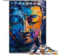 Puzzle 1000 pièces pour Adultes, Graffitis de Bouddha colorés en Bois, idéal pour Noël et Le Nouvel an, Cadeau de Vacances 50x75cm pour Les fêtes, Les Anniversaires et Les soirées Jeux en Famille.