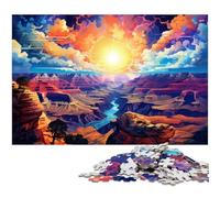 Puzzle 1000 pièces pour Adultes Grand Canyon américain dans Un Monde Fantastique Puzzle pour Cadeaux Soulagement du Stress Défi Difficile 1000 pièces (75 x 50 cm)