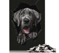 Puzzle 1000 pièces pour Adultes Grand Danois Puzzles carrés en Bois Puzzles Uniques Jeux éducatifs Amusants Jouets 1000 pièces (75 x 50 cm)