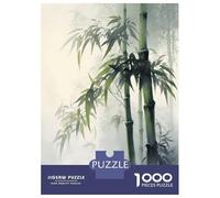 Puzzle 1000 Pièces pour Adultes Green Zen Bamboo Paradise Puzzle Adulte Jeu Manuel Vacances À La Maison Passer Le Temps Réduction du Stress Cadeaux 38x26cm/1000pcs