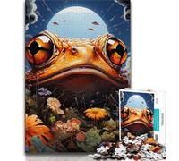 Puzzle 1000 pièces pour Adultes, Grenouilles arboricoles colorées, Jeux d'activités familiales stimulants, Jouet à Faire soi-même pour décoration Murale de la Maison, Cadeaux (Taille 75x50cm)