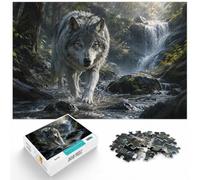 Puzzle 1000 pièces pour Adultes, Grey Wolf in The Forest | Pour le passage au Nouvel An : Puzzle 1000 pièces pour adultes ; pour Noël, les w nds d'hiver et le Nouvel An.