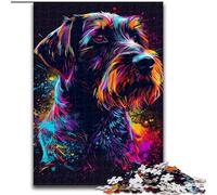 Puzzle 1000 pièces pour Adultes, Griffon d'arrêt à Poil Dur, en Bois, Casse-tête Stimulant pour Adolescents, Divertissement en Famille, décoration d'intérieur à Faire soi-même, 1000 pièces(50x75cm)